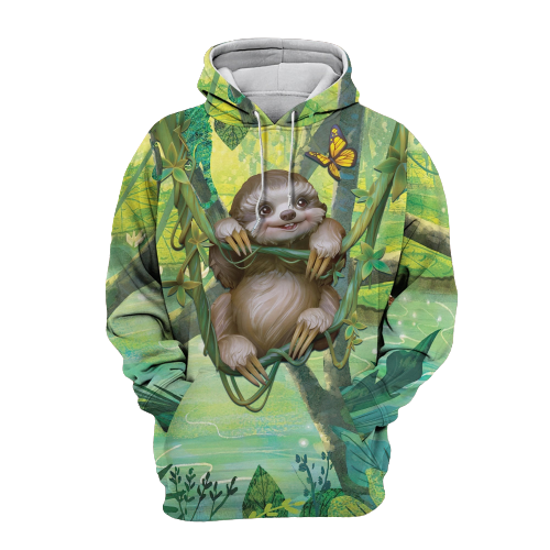 Sloth T-shirt Sloth In Jungle Rainforest Cute T-shirt Hoodie Men Women  Friday89