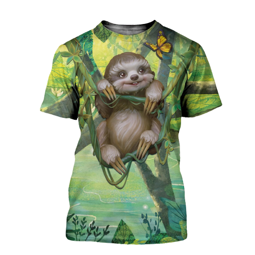 Sloth T-shirt Sloth In Jungle Rainforest Cute T-shirt Hoodie Men Women  Friday89