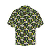 Friday89 UFO Hawaiian Shirt Green Yellow Aliens White UFO Pattern Hawaii Aloha Shirt