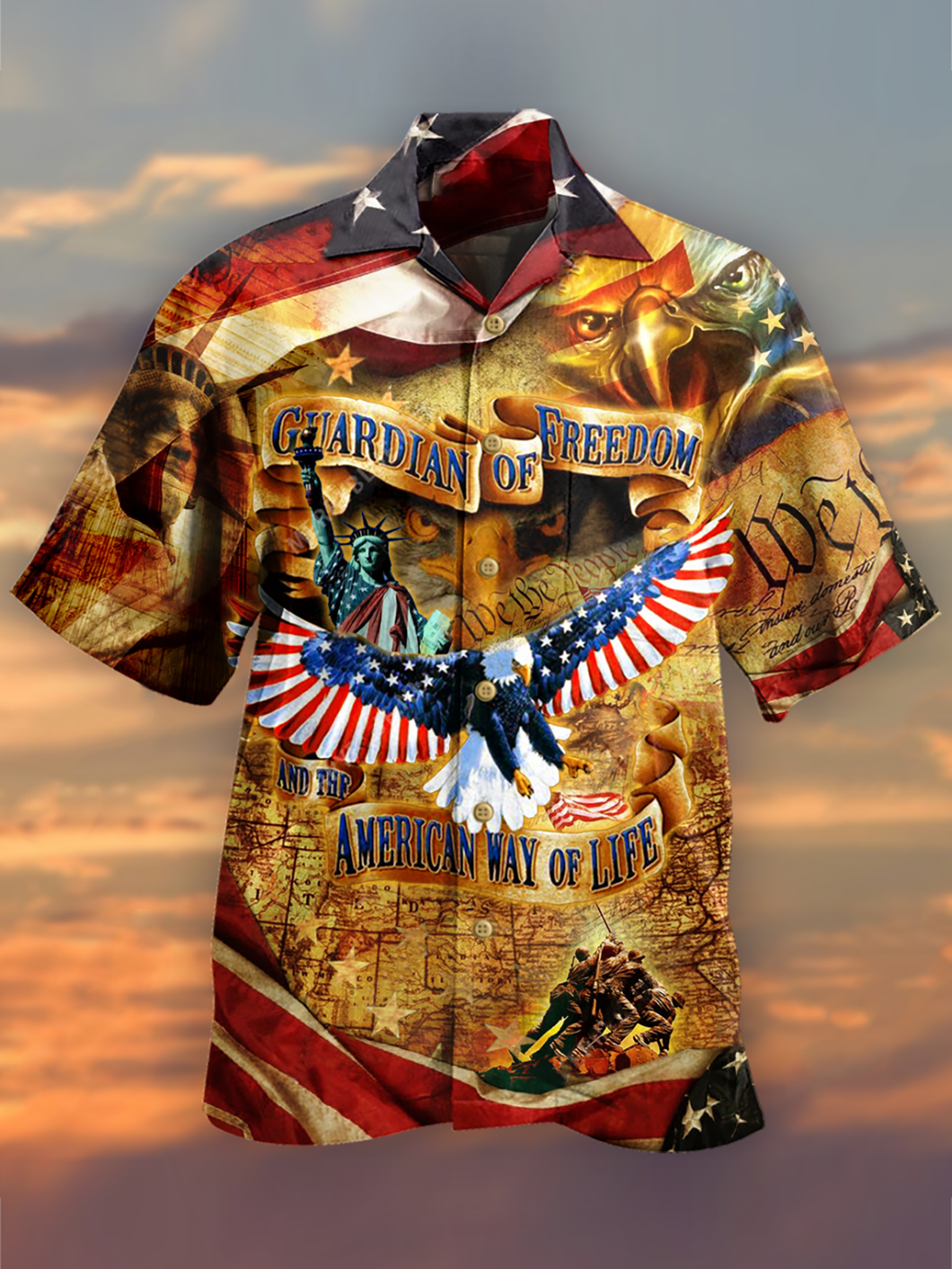 Friday89 Independence Day Hawaiian Shirt Guardian Of Freedom American Way Of Life Hawaii Aloha Shirt
