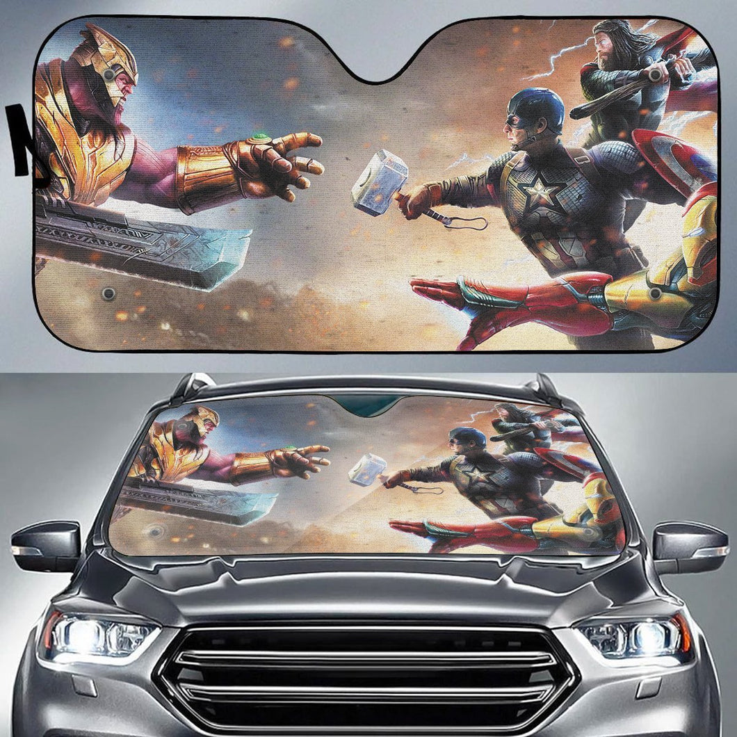 Friday89 MV Avengers Car Sun Shade Endgame Battle Thanos Thor Iron Man Captain Auto Sun Shade