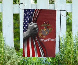 Friday89 4th Of July Flags U.S Marine Corps Flag Inside American Flag Garden Flag House Flag Welcome Holiday 4th Of July