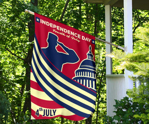 Friday89 4th Of July Flags Independence Day Soldier Salute Garden And House Flag Fourth Of July Gift