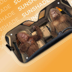 Friday89 Bigfoot Car Sun Shade Sasquatch 3D Auto Sun Shade