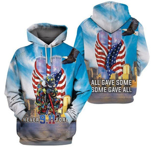 Patriot Day Hoodie September 11th Hoodie Never Forget All Gave Some Some Gave All Blue Sky Hoodie