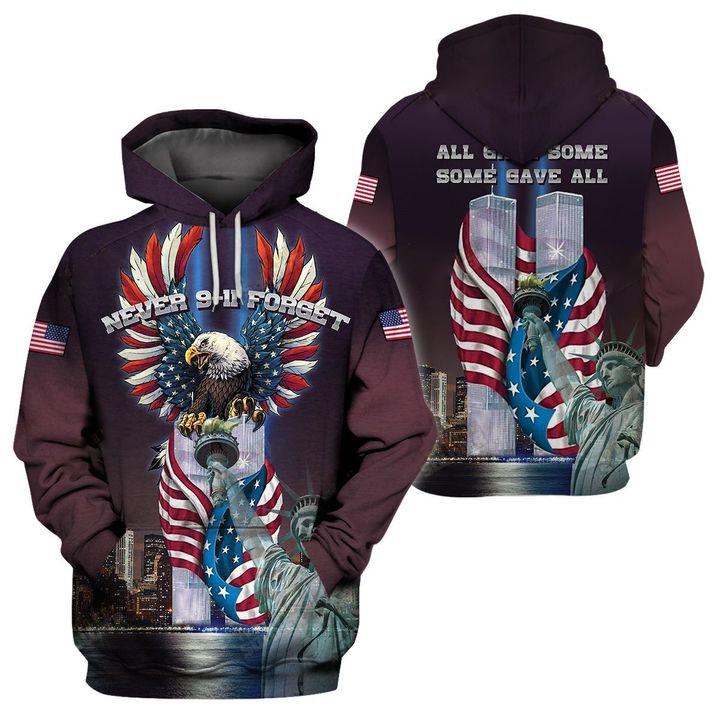 Patriot Day Hoodie September 11th Hoodie All Gave Some Some Gave All Eagle Hoodie