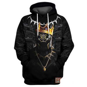 Black Panther T Shirt Black Panther The King Of Wakanda T-shirt Cool MV BP Hoodie Tank  Friday89