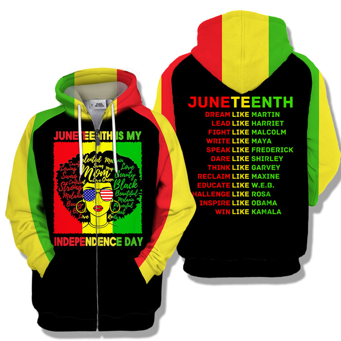 Melanin Black Culture Shirt Juneteenth Is My Independence Day T-shirt Hoodie Freeish 1865 Juneteenth Freedom Day  Friday89