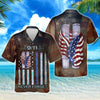Patriot Day Hawaiian Shirt September 11th Never Forget American Flag Brown Hawaii Aloha Shirt September 11th Hawaii Shirt