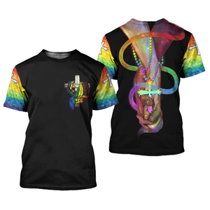 LGBT God Shirt God Loves Everyone LGBT Colors T-shirt Hoodie Men Women Unisex  Friday89