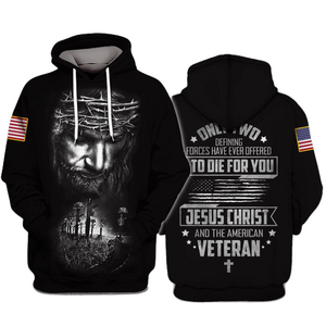 Veteran Hoodie Shirt Jesus Christ And The American Veteran T-shirt Hoodie Men Women  Friday89