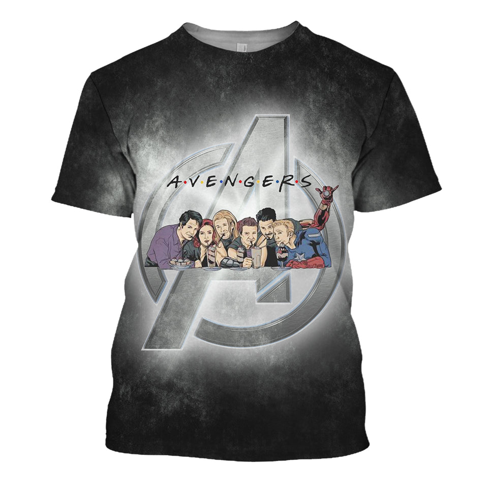MV Avengers Hoodie Avengers Friends Black T-shirt High Quality MV Avengers Shirt Tank  Friday89