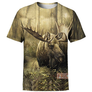 Hunting T-shirt Beauty Moose Hunting Art T-shirt Hoodie Men Women Unisex  Friday89
