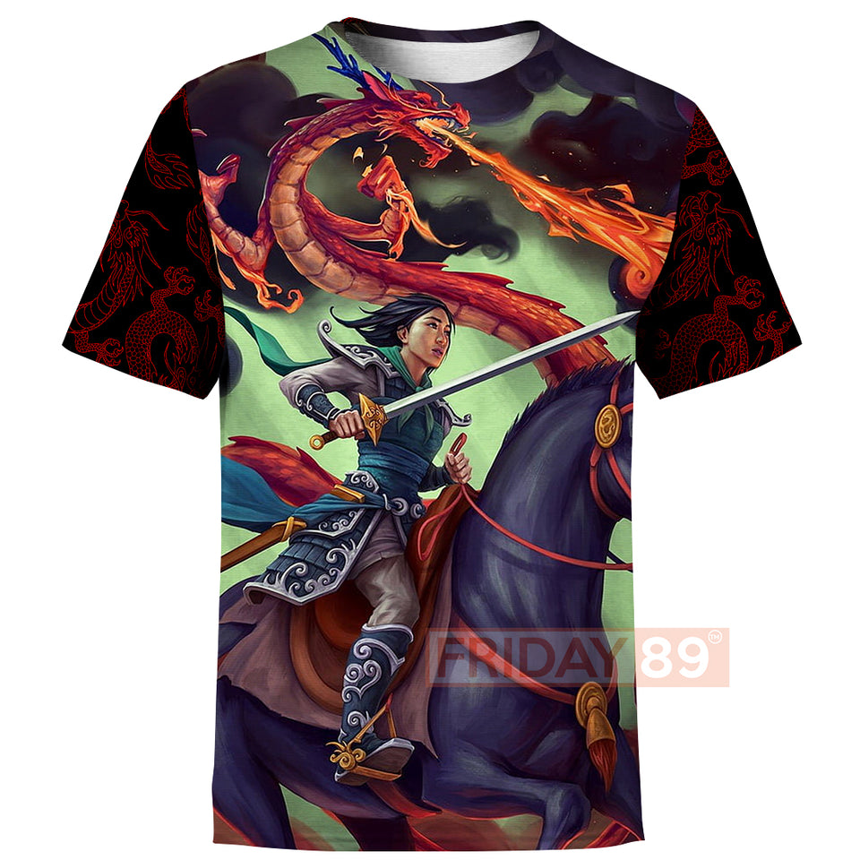 DN T-shirt Princess Mulan Warrior Art T-shirt Cool High Quality DN Mulan Hoodie Tank  Friday89