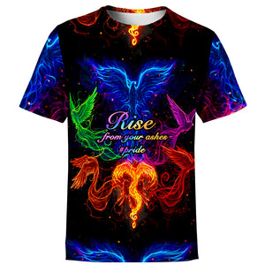 LGBT Pride Shirt Rise From Your Ashes Rainbow Birds T-shirt Hoodie Men Women Unisex  Friday89