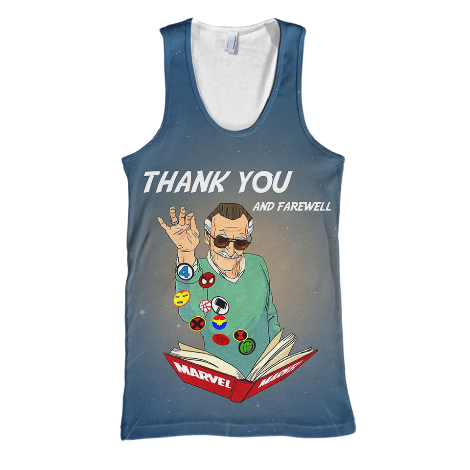 Stan Lee MV Hoodie Stan Lee Shirts Thank You & Farewell Stan Lee T-shirt Awesome MV Stan Lee Shirt Tank  Friday89