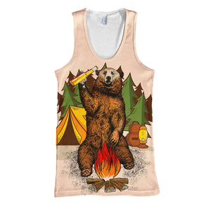 Camping Hoodie Camping Bear T Shirt Hoodie - I Hate People Camping T-shirt Hoodie Men Women Unisex Orange 4XL Men Women  Friday89