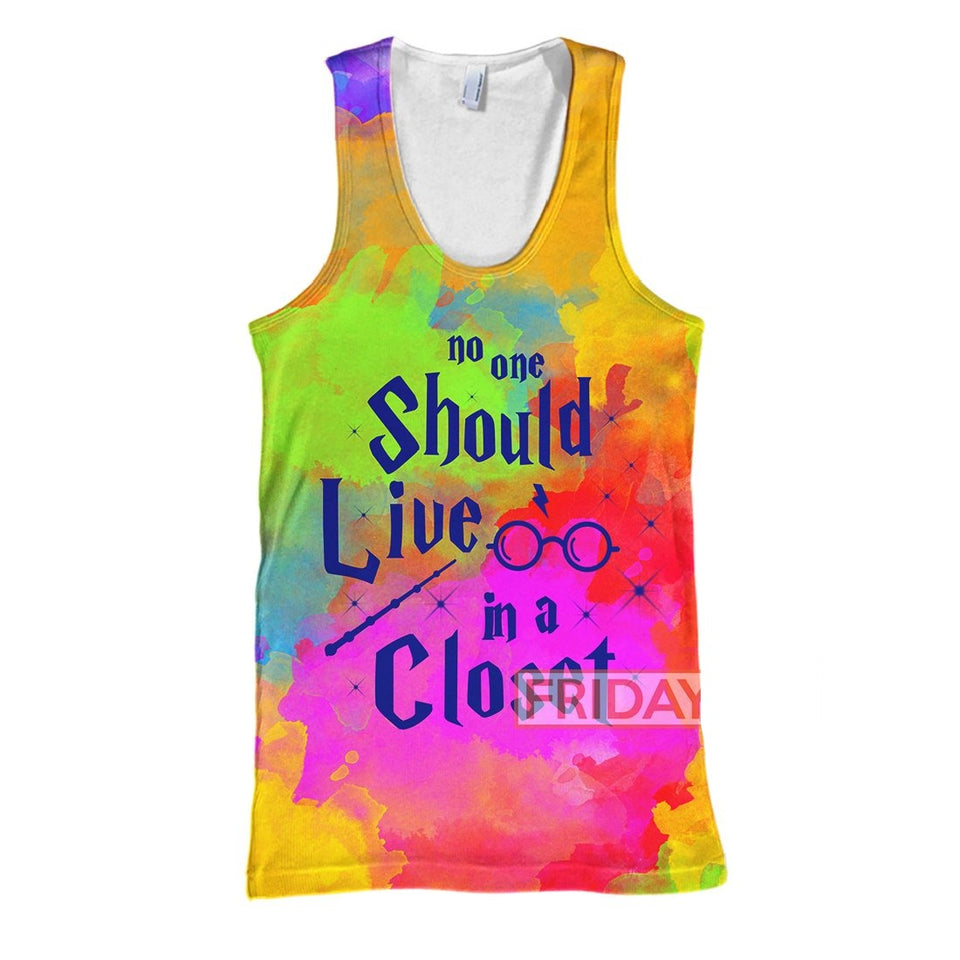 Harry Potter LGBT T-Shirt No one should live in closet T Shirt LGBT Harry potter Hoodie  Friday89