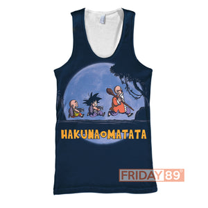 DG T-shirt LK Dragon Goku Walking In The Moon Hakuna Matata T-shirt Hoodie Men Women Unisex  Friday89