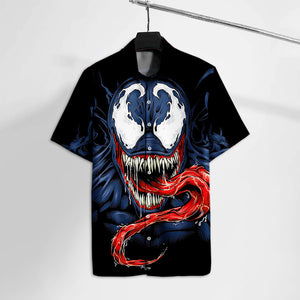 MV Hawaiian Shirt Blue Venom MV Comics Hawaii Tshirt High Quality MV Venom Aloha Shirt  Friday89