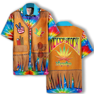 Hippie Hawaii Shirt Woodstock Legalize Tie Dye Costume Hawaiian Aloha Shirt  Friday89