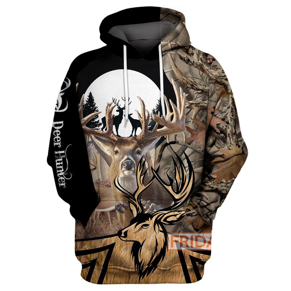 Hunting Hoodie Deer Hunting Deers Shadow Forest Art T-shirt Hoodie Men Women Unisex  Friday89