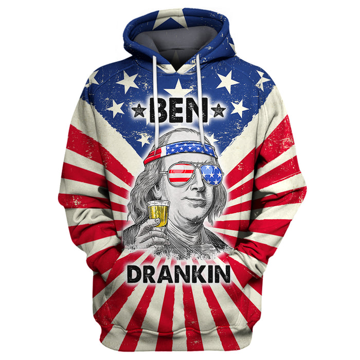 4th Of July Independence Day T-shirt Ben Drankin T-shirt Hoodie Men Women  Friday89
