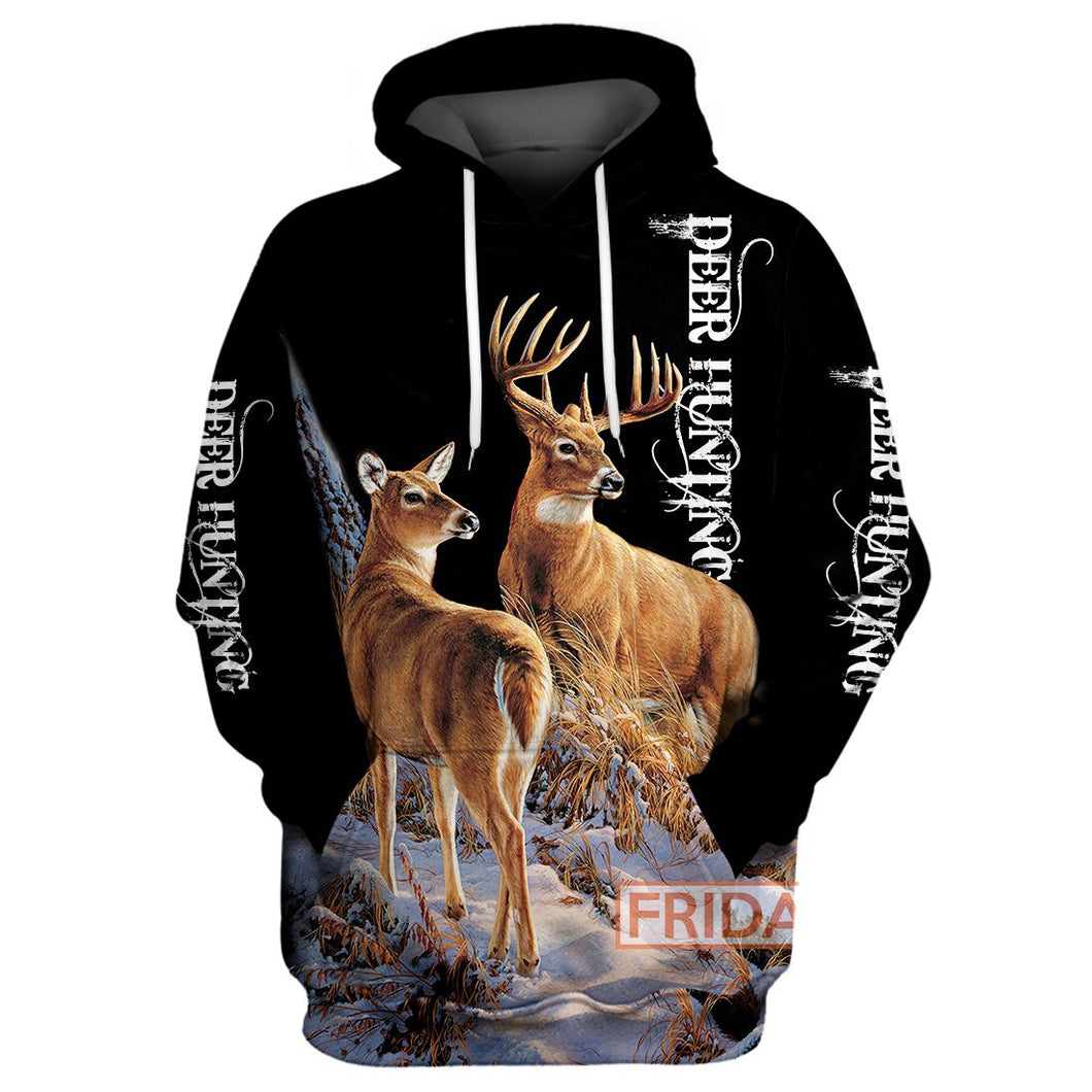 Hunting T-shirt Animals Wildlife Deers Hunter All Over Print Hoodie T-shirt Sweatshirt  Friday89
