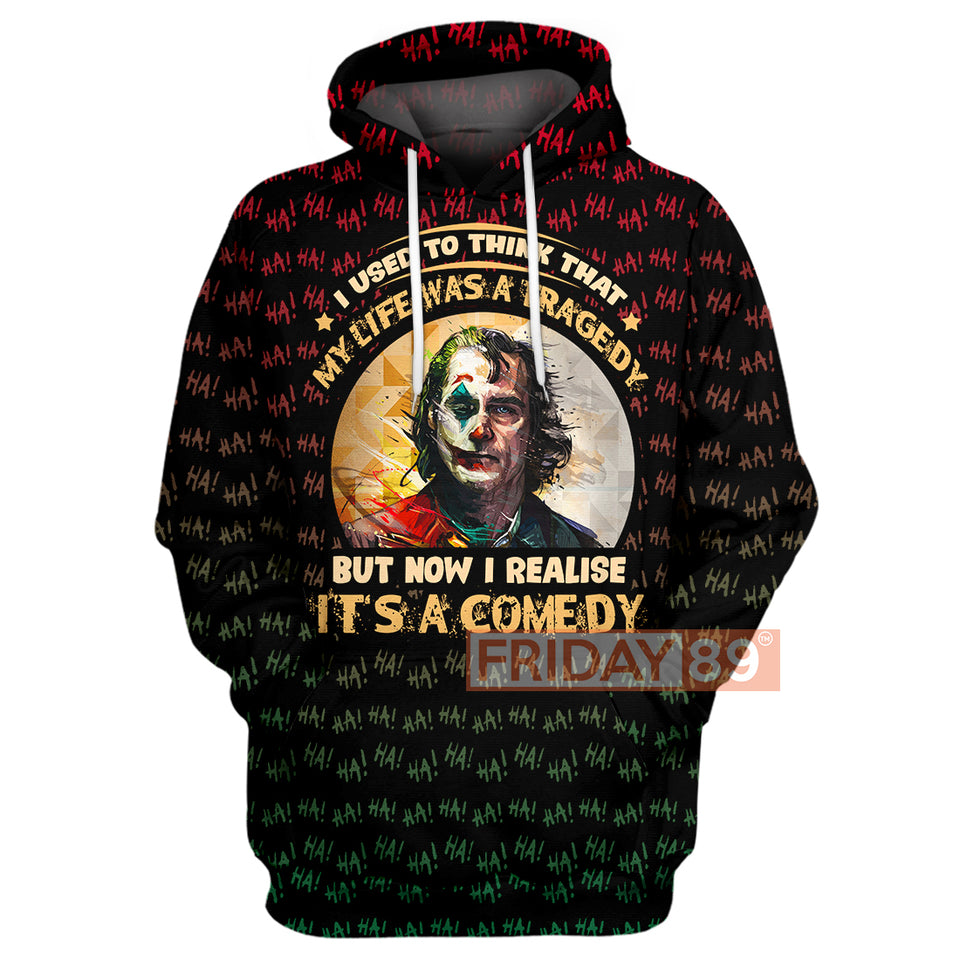 DC Joker Hoodie Life Is A Comedy T-shirt Awesome DC Joker Shirt Tank  Friday89
