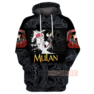 DN T-shirt Princess Mulan Beauty Art Motif Pattern T-shirt Cool Amazing DN Mulan Hoodie Tank  Friday89