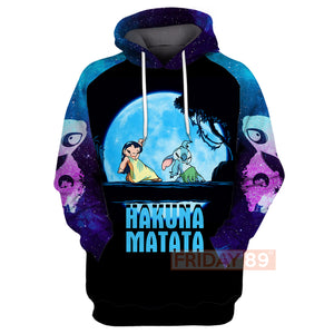Stitch & Lilo T-shirt Walking In The Moon Hakuna Matata T-shirt Amazing DN Stitch Hoodie Tank  Friday89