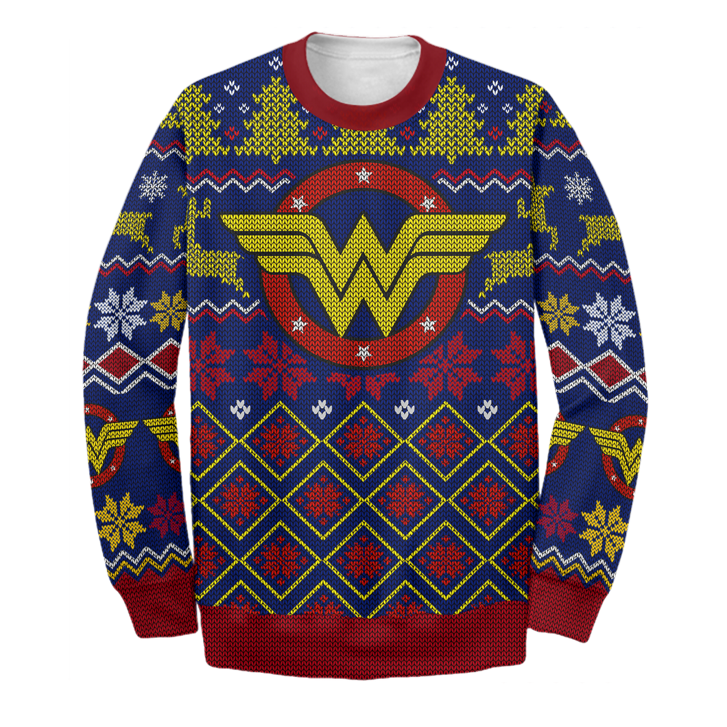 DC Wonder Woman Sweatshirt Wonder Woman Ugly Long Sleeve Printing DC Wonder Woman  Friday89