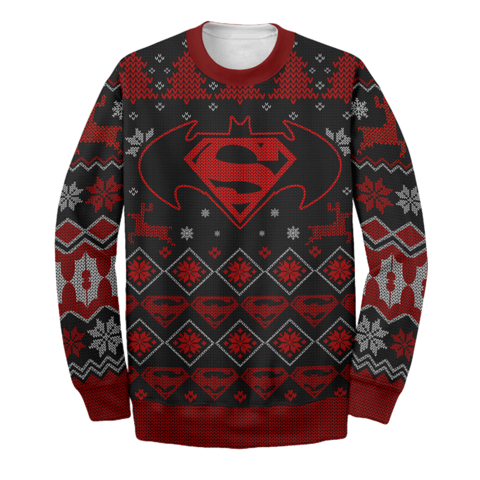 DC Ugly Sweatshirt Super Bat Ugly Long Sleeve Amazing High Quality DC Sweatshirt  Friday89