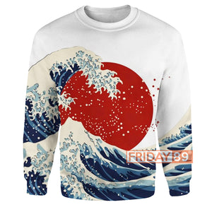 Japan Hoodie The Great Wave of Fukushima Japan Culture T-shirt Hoodie Men Women Unisex  Friday89