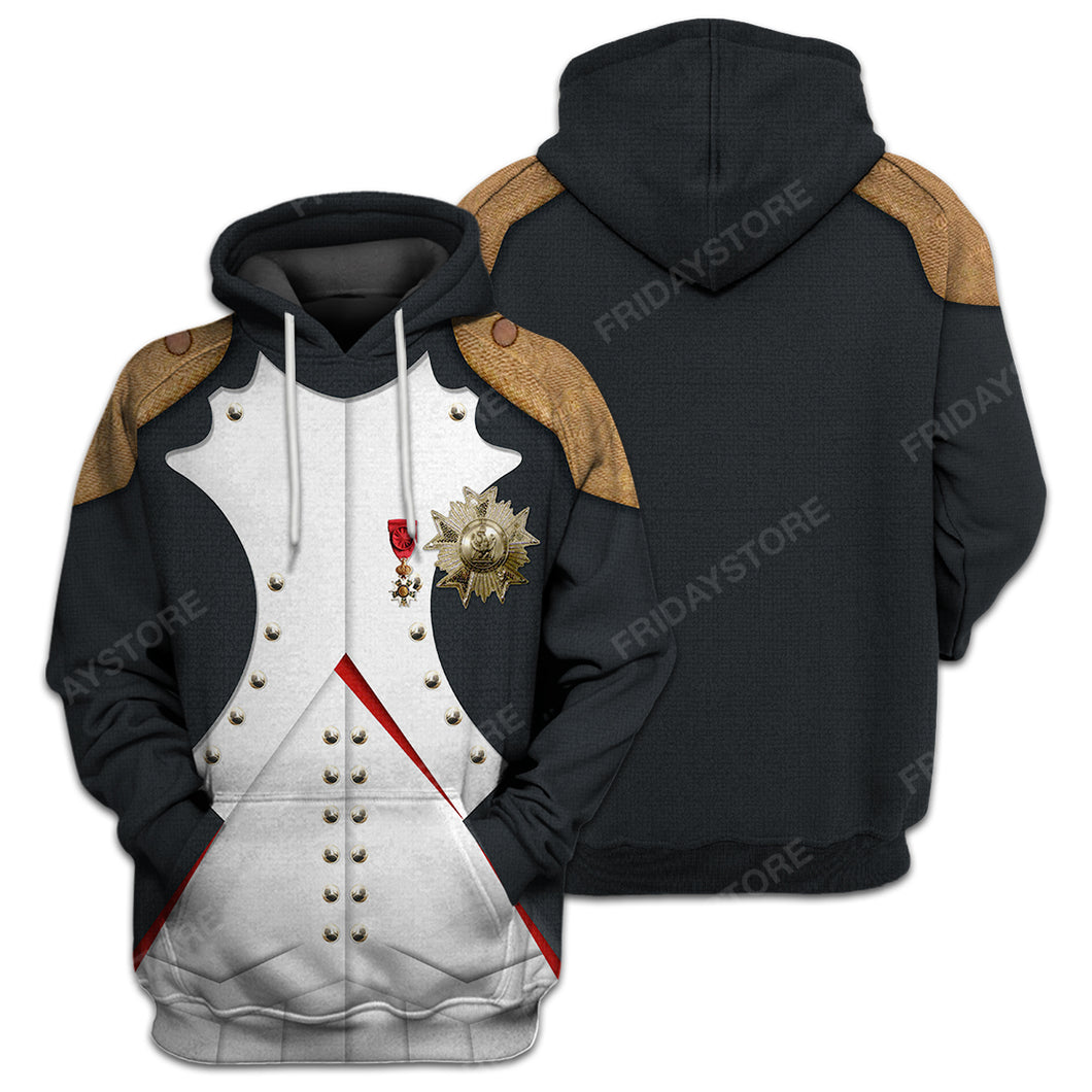 Men's Historical Hoodie Custom Napoleon Bonaparte T-shirt Hoodie  Friday89