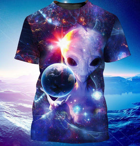 Friday89 UFO Shirt Alien And The Universe 3D T-shirt Adult Full Print