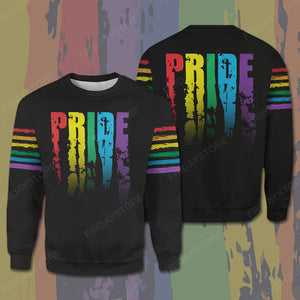 LGBT T-shirt LGBT Rainbow Color PRIDE Black T-shirt Hoodie Men Women Unisex  Friday89