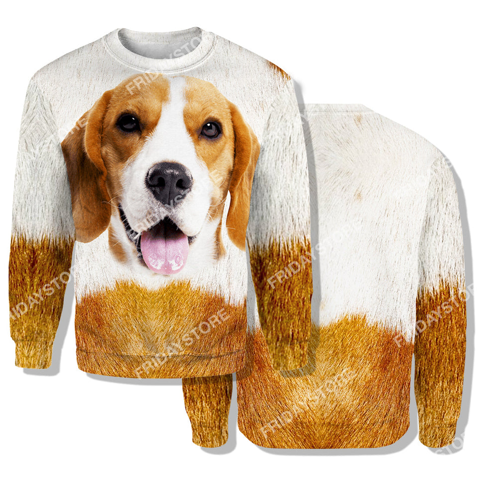 F89 Dog Hoodie Beagle Dog Hoodie Beagle Dog Graphic White Brown T Shirt Amazing Dog Shirt Sweater Tank 2024