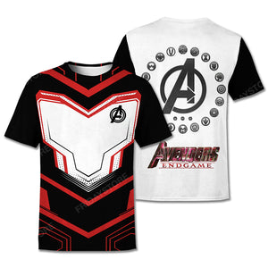 MV Shirt Avengers End Game Heroes Logo White Red Black T-shirt Amazing High Quality MV Apparel  Friday89