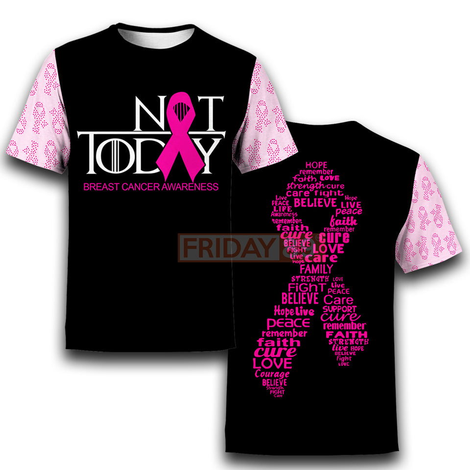 Breast Cancer Hoodie Not Today Breast Cancer Awareness T-shirt Hoodie Men Women  Friday89