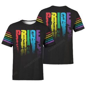 LGBT T-shirt LGBT Rainbow Color PRIDE Black T-shirt Hoodie Men Women Unisex  Friday89