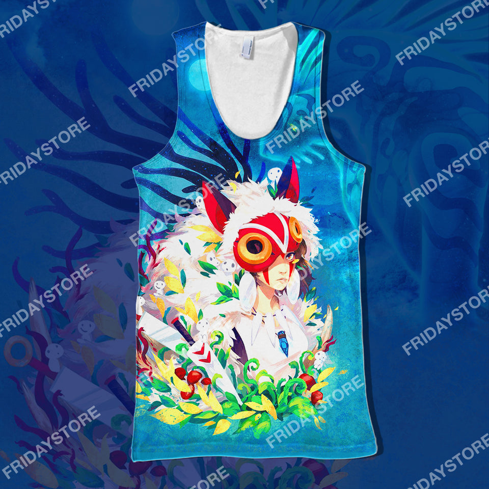 S.Ghibli T-shirt GB Princess San And Forest Spirit T-shirt S.Ghibli Hoodie Tank  Friday89
