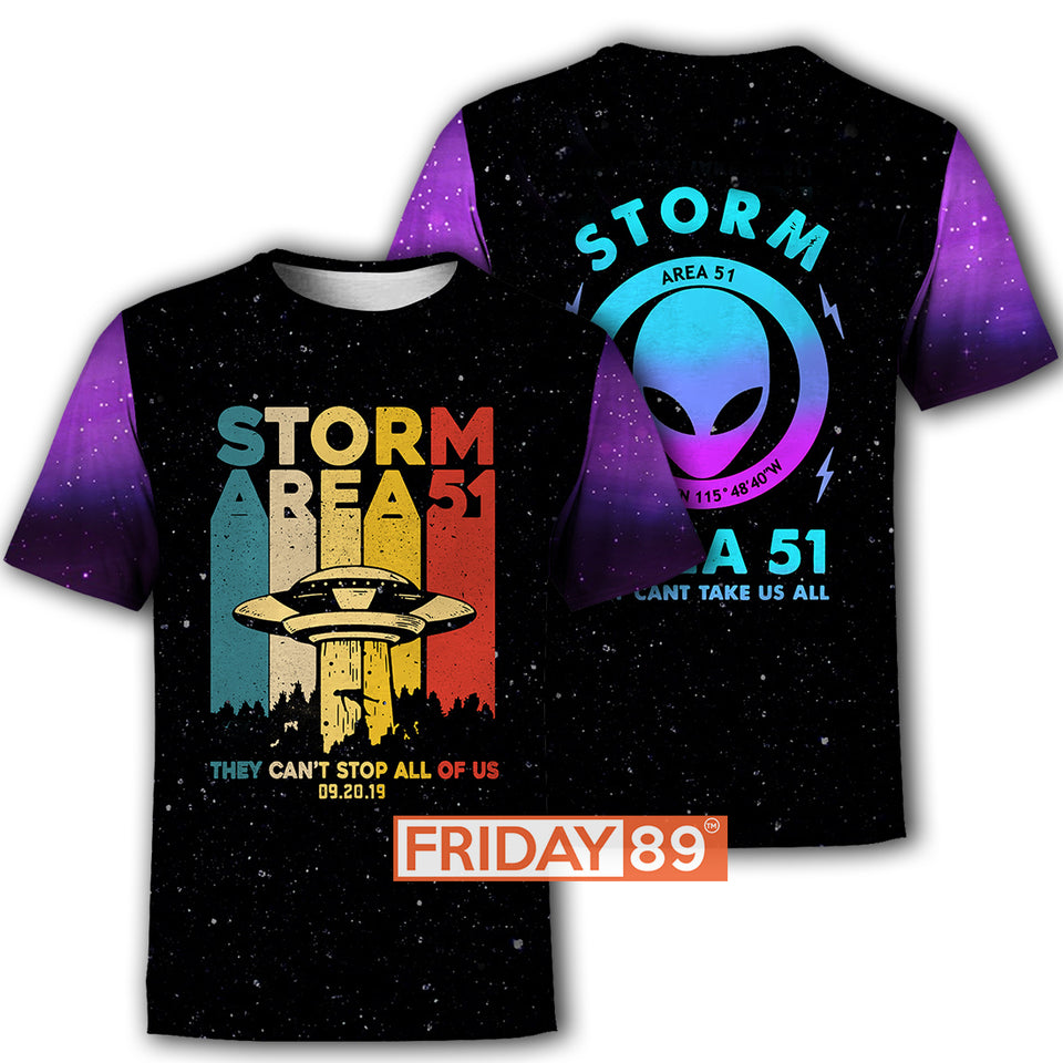 Alien Hoodie Storm Area 51 They Can't Stop Us T-shirt Hoodie Men Women Unisex  Friday89